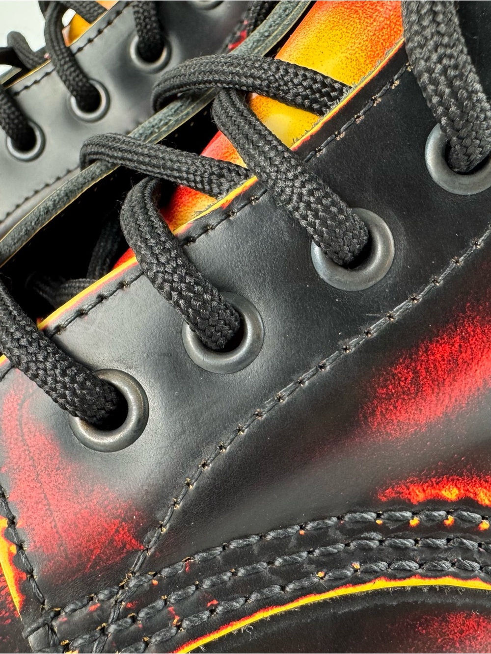Solovair Flame Rub-Off 8 Eye Derby Boots ⢠Womenâs 8.5 ⢠Men's 7.5 ⢠NWOT - Picture 15 of 16